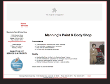 Tablet Screenshot of manningsbodyshop.com